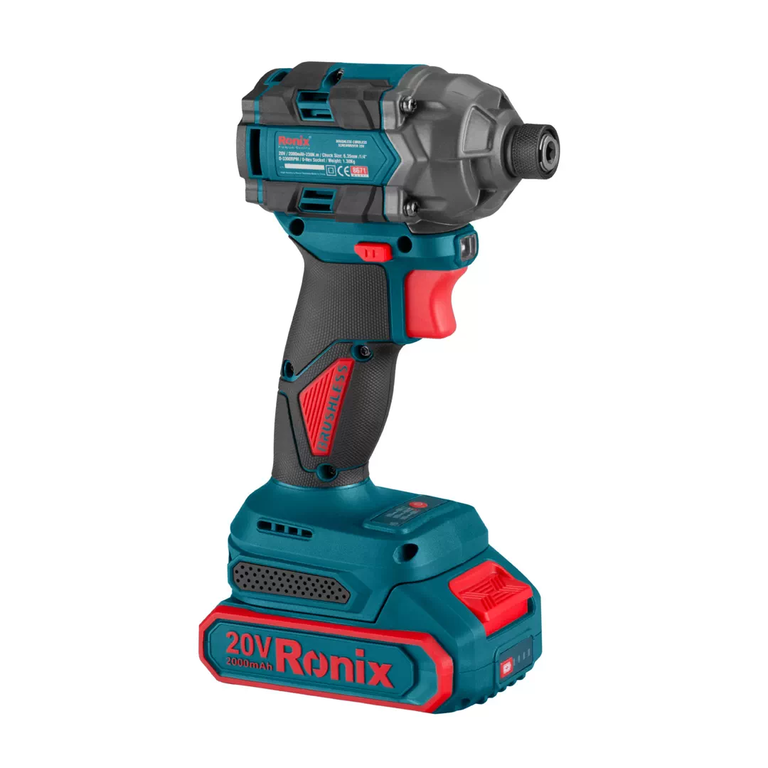 پیچ‌گوشتی شارژی براش‌لس ۲۰ ولت ۲۳۰ نیوتن‌متر رونیکس مدل 8671